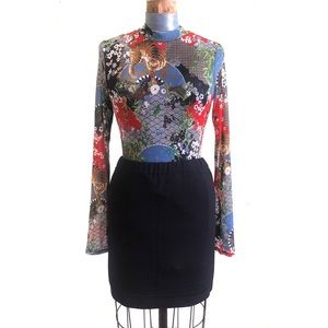 St. John Black Knit Skirt